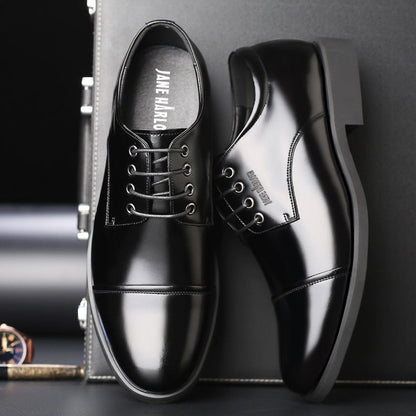 Men's Three-joint Height Increasing Insole Genuine Leather Shoes