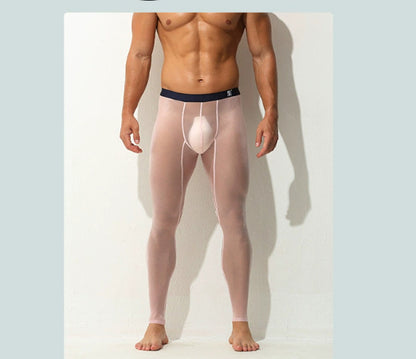 Men's Ultra-Thin Sexy Ice Silk Leggings