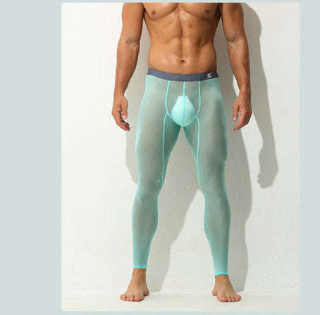 Men's Ultra-Thin Sexy Ice Silk Leggings